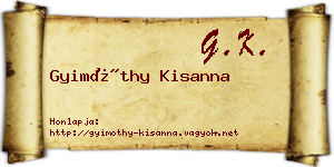 Gyimóthy Kisanna névjegykártya